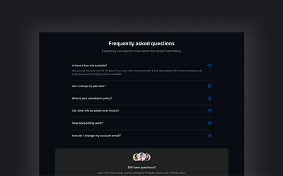 FAQ Section – Web + Mobile UI 3d animation branding design faq faq question graphic design illustration landing page design logo mobile design motion graphics question ui vector website