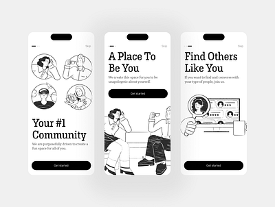 Conceptual design 001 app design appdesign black and white design designer illlustration minimal design ui ui.jaymez uiux