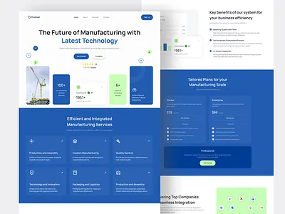 Concept Landing Page for Manufacturing cleanui conceptdesign creativeexploration designinspiration digitalproduct dribbbleweeklywarmup figmadesign industrialdesign interfaceinspiration landingpage manufacturingwebsite modernui productdesign responsivewebdesign saasdesign techwebsite uidesign uiux uxdesign webdesign