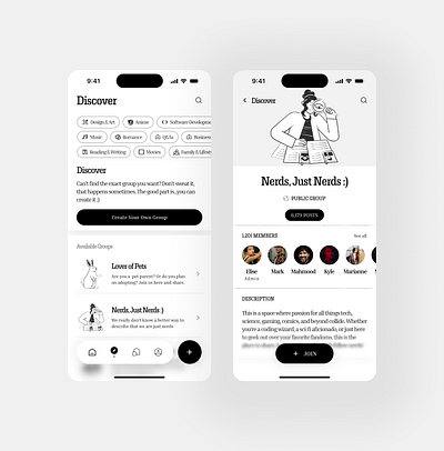 Conceptual design 003 app app design appdesign black and white design explore illustration ui ui.jaymez uiux