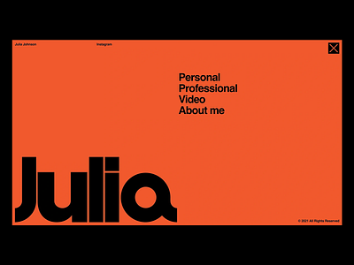 Personal Portfolio Menu art direction brand identity clean interface creative portfolio digital menu flat design menu minimalist design modern design online presence personal branding personal portfolio personal website portfolio menu simple layout typography user interface web website