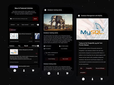 Education & article app app article blogging app graphic design ui mobile