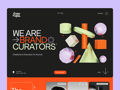 Agency Website Design: Hero 3d app branding colorful design graphic design illustration interactive logo palette shapes typography ui user ux vector web