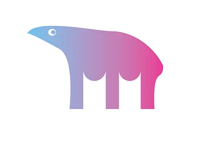 Minimalist Cow Logo — Abstract & Modern Gradient Design 🐄 illustration logo