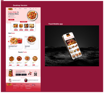 Food App Desktop Version mobile app mobile app developer ui desihn