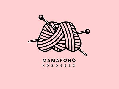 Logo proposal for "Mamafonó Közösség" knitting logo proposal
