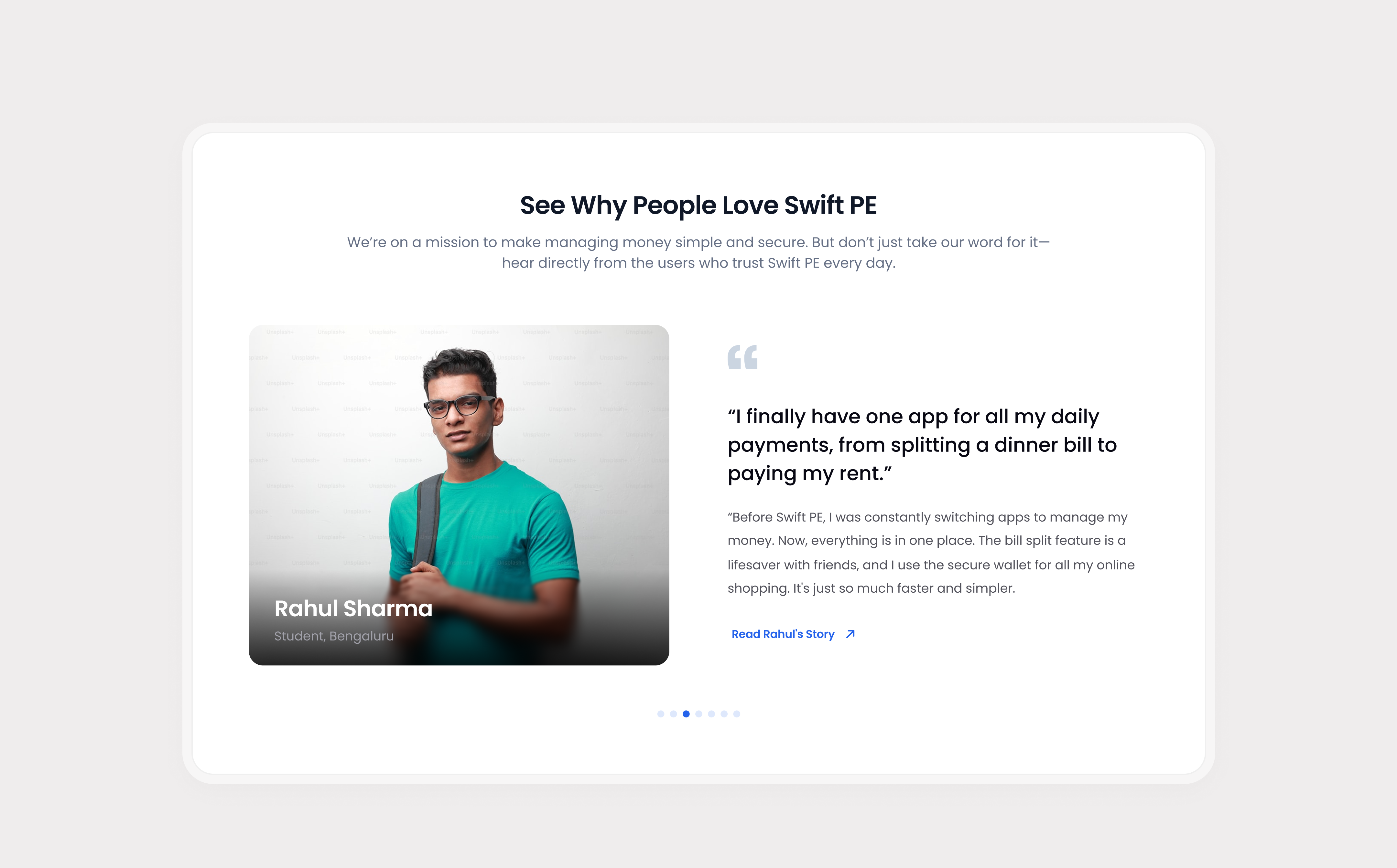Testimonial UI – Web & Mobile