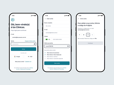 App Login & Register Page - Mobile App Design account create account login login screen register sign in sign up ui ui design