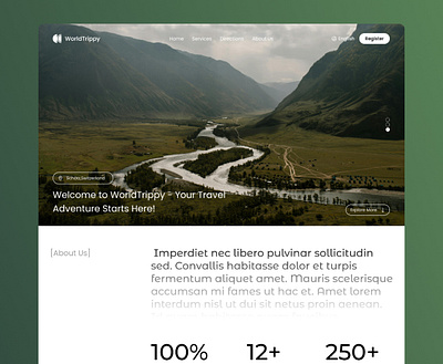 WebSite for a Travel Company figma travel ui ux webdesign