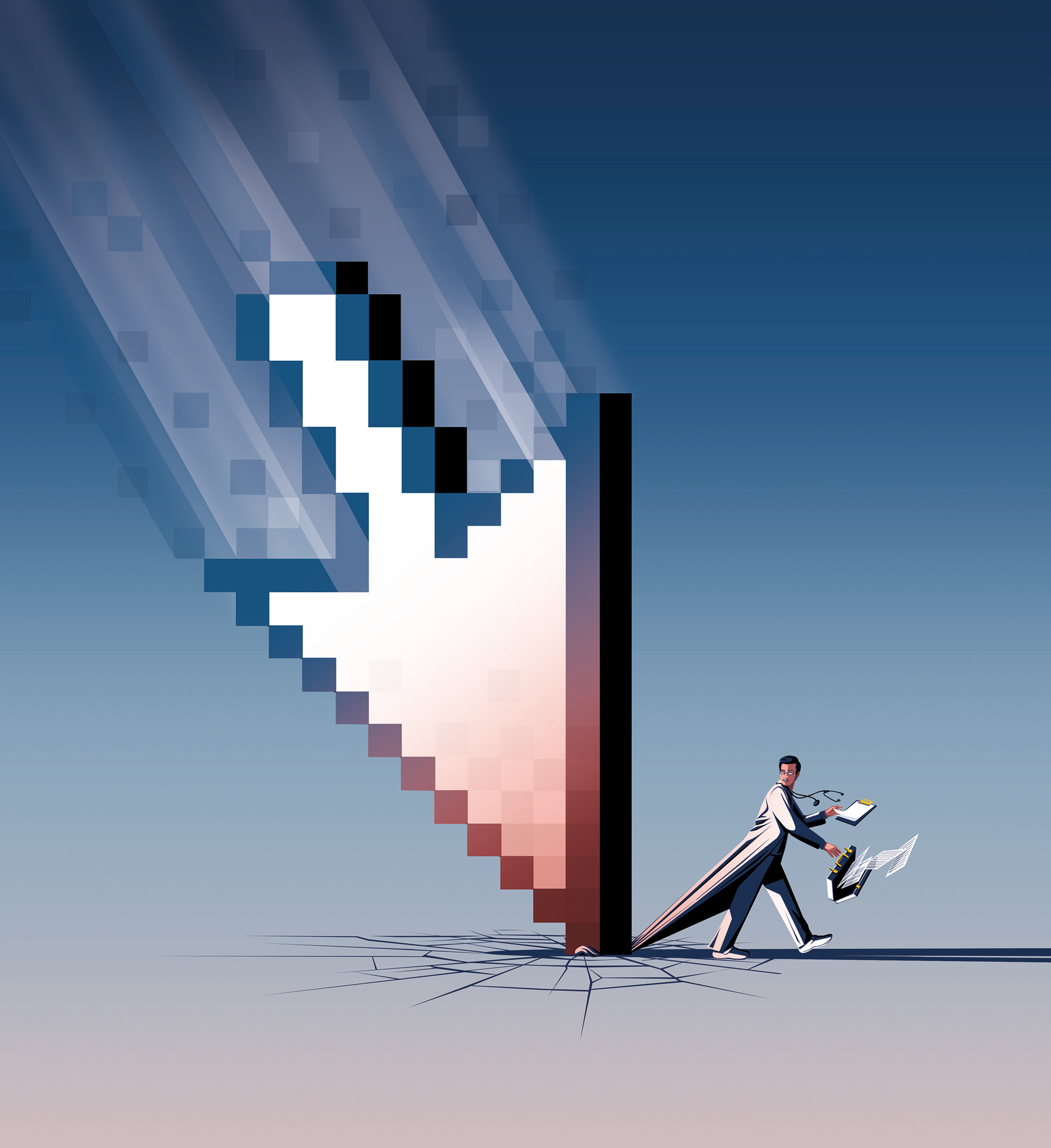 Cyber-Attacks conceptual digital editorial folioart illustration medical stephan schmitz tech