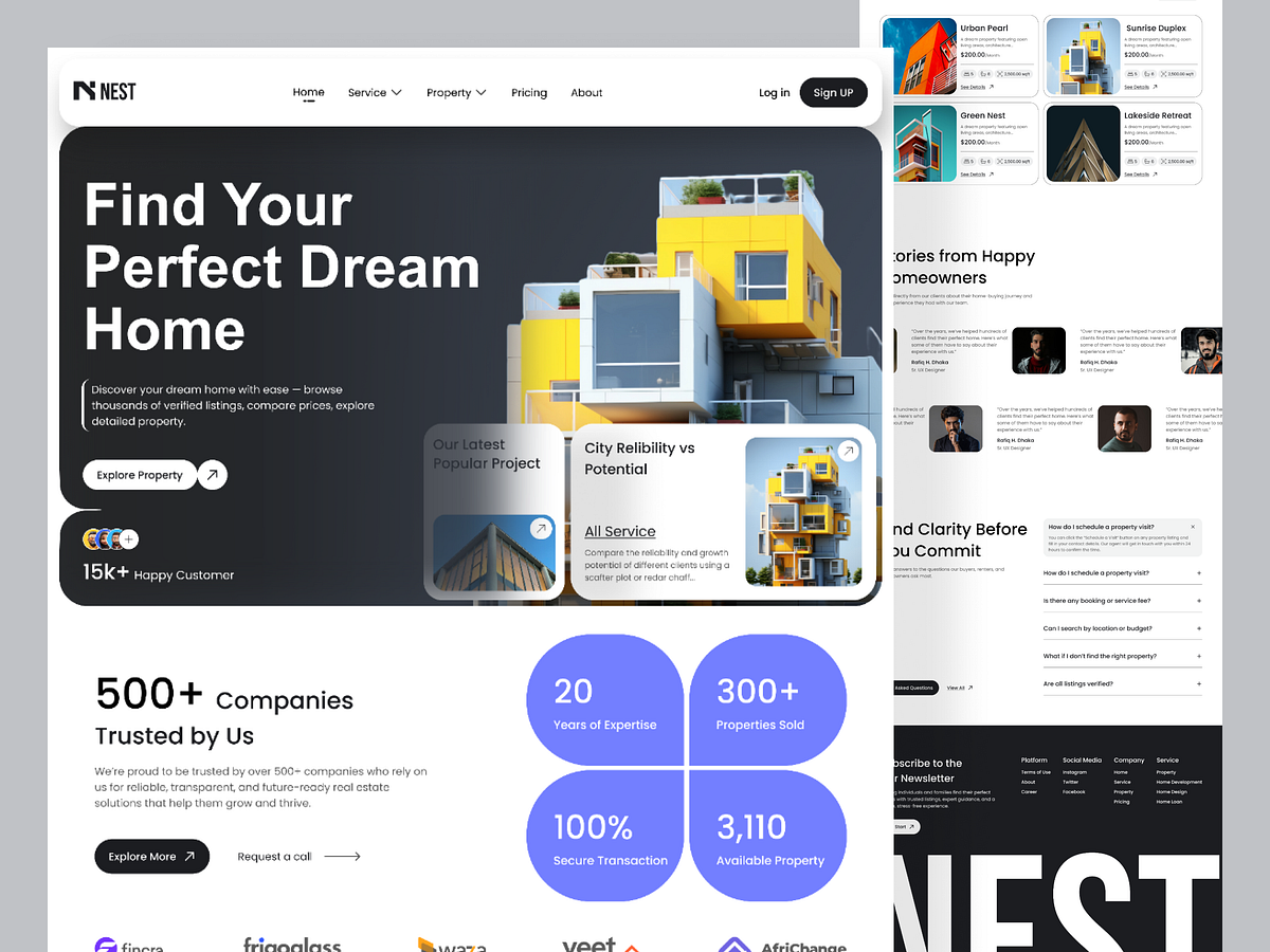 Real Estate Landing Page Design