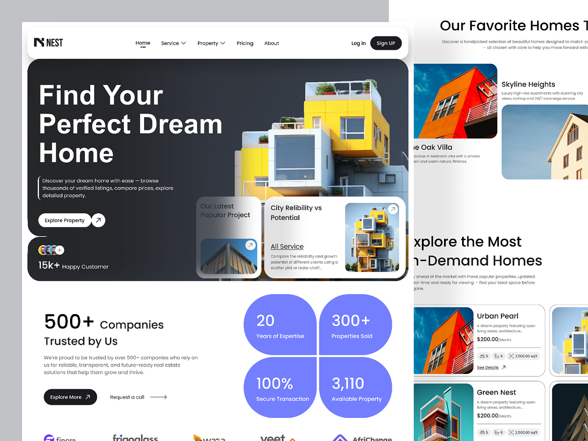 Real Estate Landing Page Design Image 0