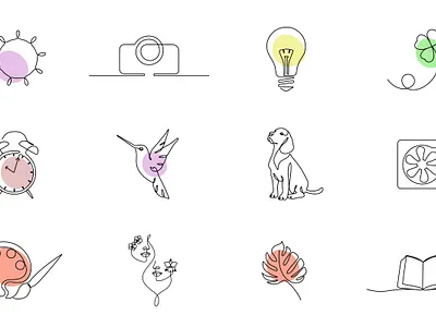 Line Art Icon Design abstract art artwork branding creative design drawing graphic design icon illustration line art linear logo minimalist modern outline symbol