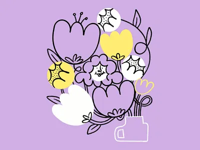 Tulip time 🌷😊🌷 design doodle flowers funny illo illustration lol sketch tulips
