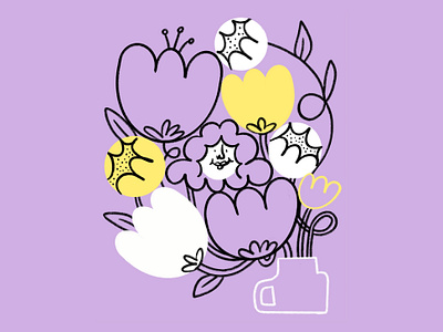 Tulip time 🌷😊🌷 design doodle flowers funny illo illustration lol sketch tulips