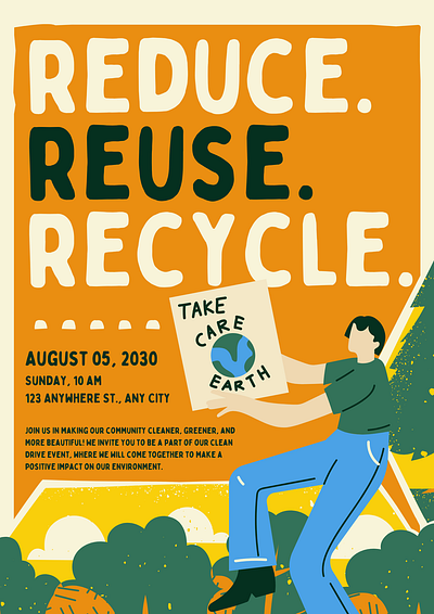 Reduce. Reuse. Recycle. animation earth graphic design recycle reduce reuse