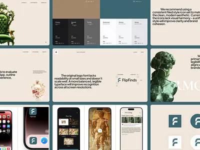 Flip Finds Brand Guidelines ai app redesign brand book brand guidelines brand style guide branding icons illustration logo design redesign