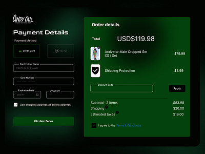 Daily UI 002 Checkout page branding checkout clothing dailyui design page rave ui ux website