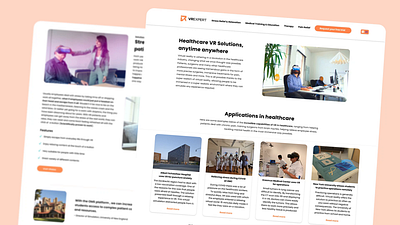 UI / UX Design Landing Page VR Expert adobe xd design graphic design ui ux
