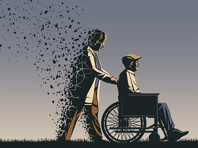 When Caregivers Need Care conceptual digital editorial folioart illustration stephan schmitz