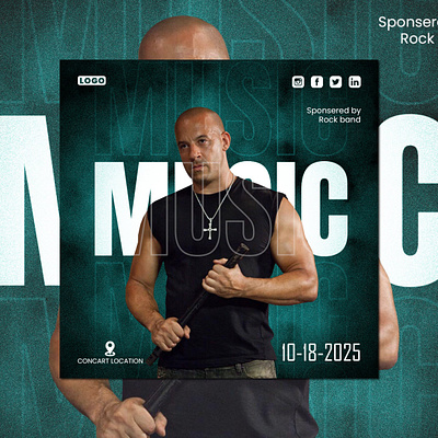 MUSIC CONCERT POST DESIGN 3d branding design food graphic design illustration logo motion graphics ui vector