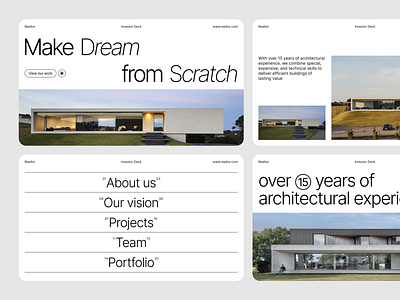 Architect Brand Investor Deck - Swiss Design apple keynote architect brand deck company deck designlayout google slides investor deck minimal design pitch deck powerpoint ppt presentation presentation design presentation grid system real estate redesign sales deck service deck swiss design swiss grid