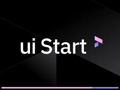 uiStart Logo — Introductory Online UI Design Course brand branding course course logo icon icon start logo logotype pink play logo purple start