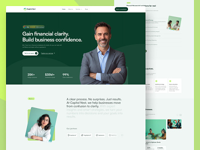 Smart Finance Web UI for Modern Business Clarity businesswebsite dribbbleshot financeui fintechdesign landingpage saas startupdesign ui ui designer uidesign ux designer uxdesign web designer webdesign