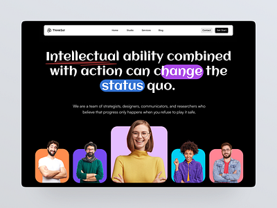 ThinkSol - Creative Agency Website Hero Concept🧠 agency website branding website cleanui creative agency creative design design inspiration figma design hero section homepage design landing page modern design modern ui portfolio website rompweb studio design ui exploration uiux user interface web design website design inspiration