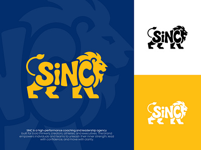SINC – Bold Lionmark for a Leadership Coaching Brand animallogo best logo bold logo brand identity customlogo graphic design lettermark logo lion logo logodesign minimal logo modern logo moscot logo typography typographylogo viral logo wordmarklogo