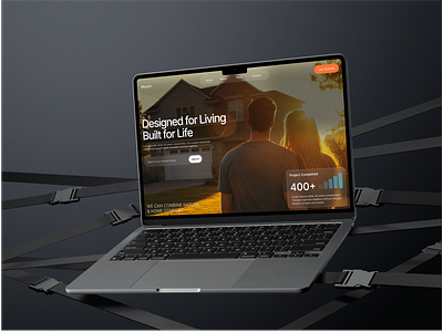 Movin - Hero Section cleandesign dailyui designinspiration emotionaldesign figmadesign freshdesign interactiondesign landingpagedesign minimalui modernui realestateui realestatewebsite responsiveui uidesign uiuxdesign uxdesign uxforrealestate vherosection webdesign websitehero