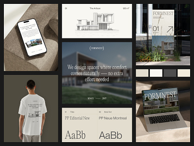 Branding for Formnest Collective — Modern Homes airbnb booking brand identity branding homes hostel logo product design property real estate web design