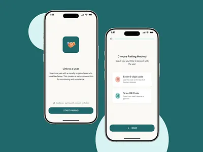 Device Pairing Flow – NavSense Smart Glasses connect device design device pairing onboarding flow ui