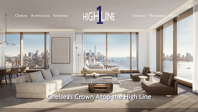1 High Line - Luxury Real Estate Development Website apartment bespoke website branding condo condo website high end website interior design interior design website luxury apartment luxury apartment website luxury condo luxury condo website luxury real estate website luxury website real estate development real estate development website real estate website website website design website development