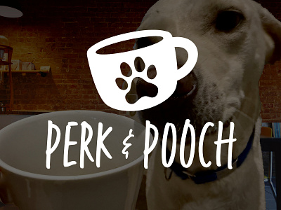 Perk & Pooch Logo branding cafe coffee coffee mug digital dog identity illustration logo pet vector weeklywarmup
