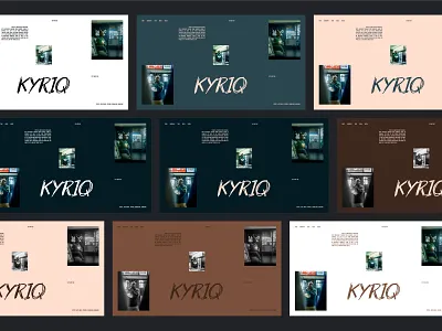 Hero Section - Kyriq art directed branding design editorial design graphic design hero section hiphop music musician rap singer ui user interface web design