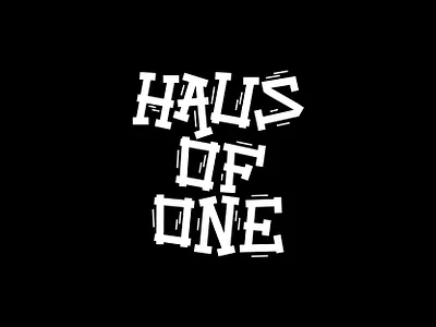 HAUS OF ONE branding clothing brand custom logo custom type design logo logo design modern streetwear streetwear logo