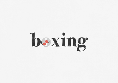 Boxing | Typographical Poster font graphics illustration letters poster serif simple text type typography