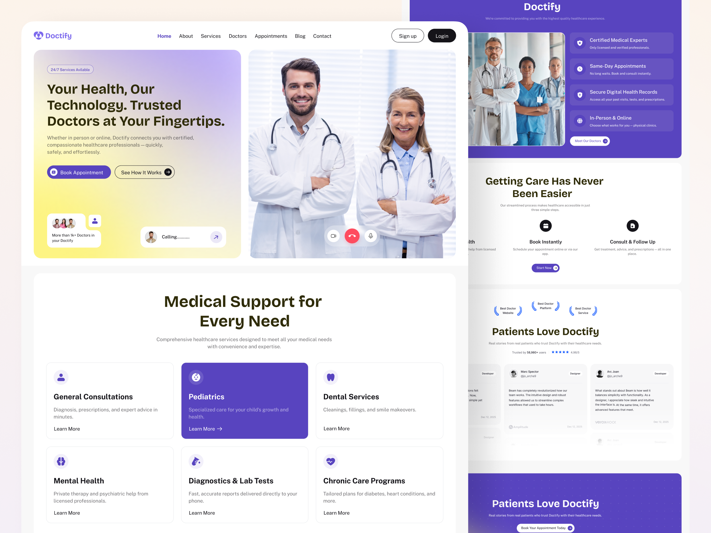 Example of Saa S & Healthcare Landing Page Design