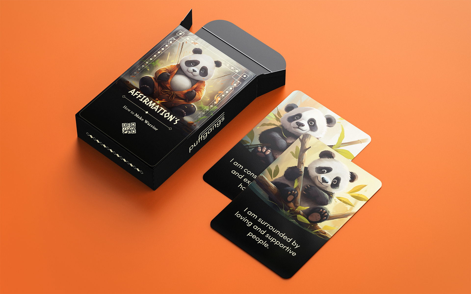 Affirmation Cards Design a4 affirmation card figma graphic design illustrator panda photoshop presentation printable