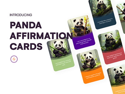 Affirmation Cards Design a4 affirmation card figma graphic design illustrator panda photoshop presentation printable