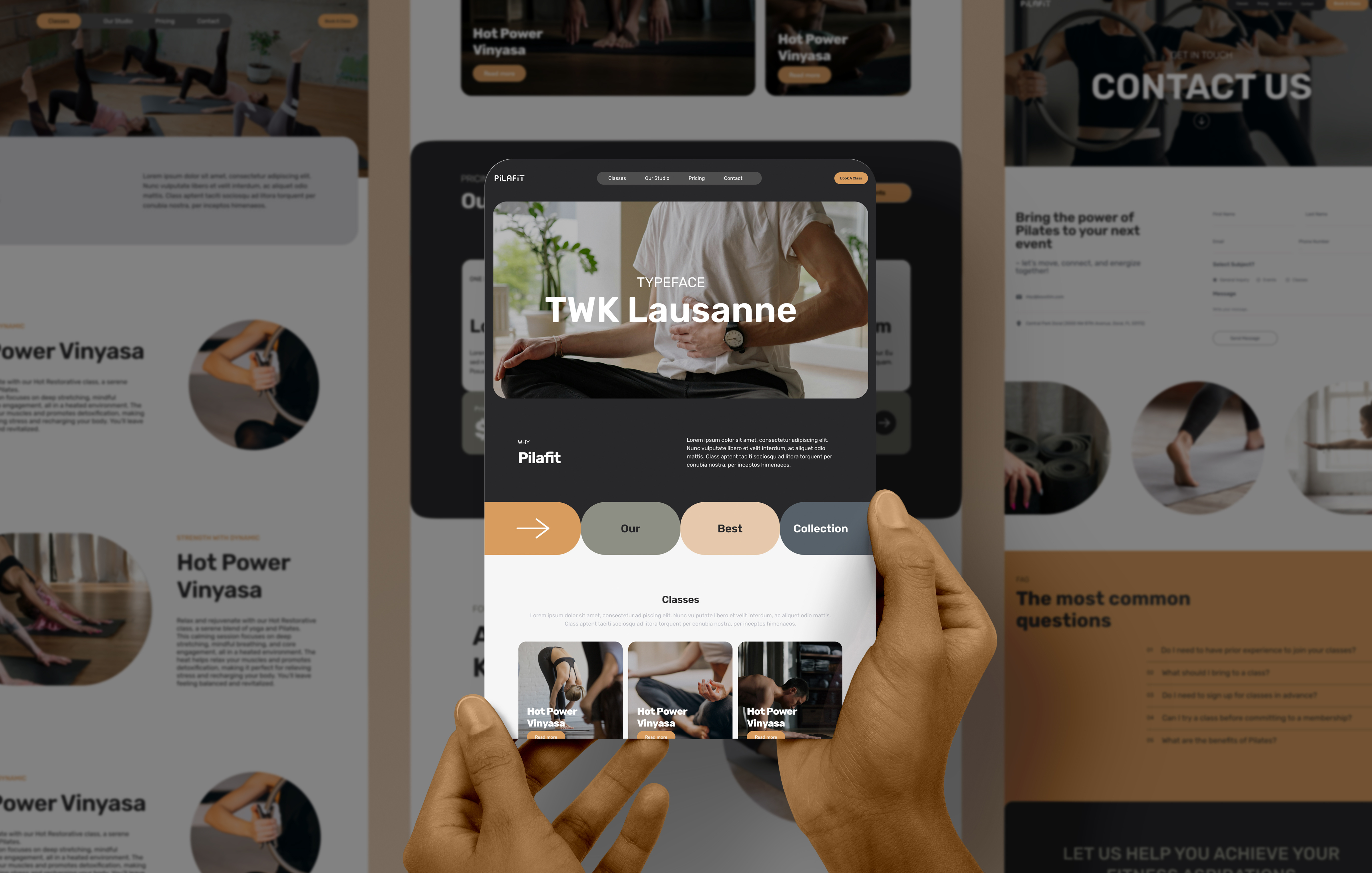 Pilates web design fit graphic design landing pilates ui ux web webdesing