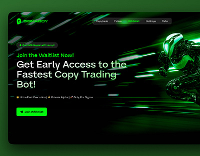 WEB 3 Landing page dark mode hero section landing page ui ux web3