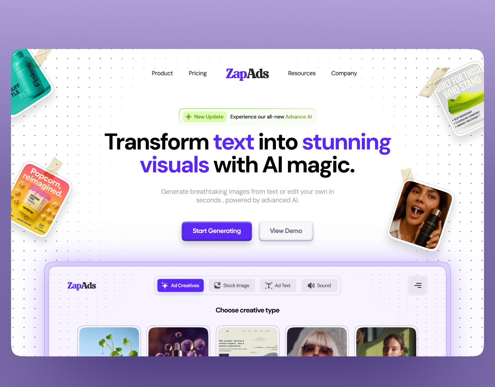 AI landing page UI ai landing page hero hero section landing page ui ux