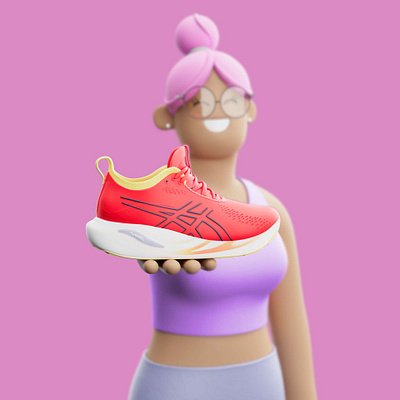 Running Shoes 3d arcade studio cgi character digital folioart illustration sport trainers