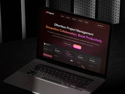 Modern SaaS Landing page for Project Management Tools dashboard design landing page project management project tracker saas landing page startup ui design ux design