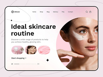 Beauty web concept graphic design ui
