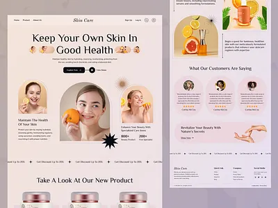 Skin Care Landing Page beauty product cosmetics store cute website ecommerce framer glowing medical care online shop pixolab shop shopify shopify website skin skincare store ui design webflow wellbring