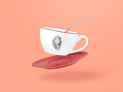 Looking Glass Tea Cup branding cbd cup design food graphic design illustration logo packaging tea