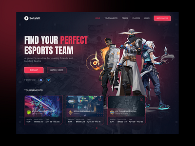 Game web dark design game icon illustration red ui ux web deisgn webgame website